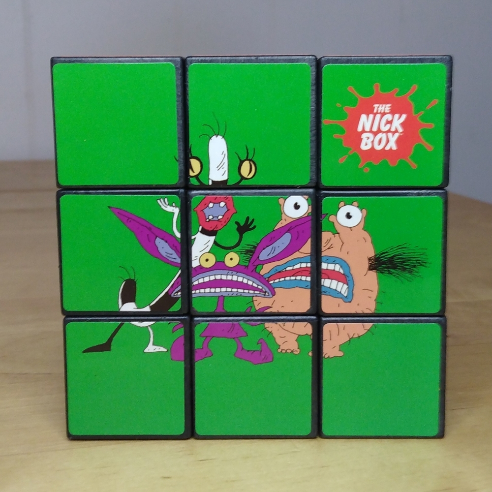 AAHH!!! REAL MONSTERS PUZZLE CUBE Rubix Cube from Nick Box Nickelodeon Rare